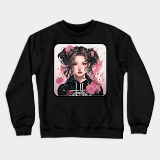 Mysterious anime girl Crewneck Sweatshirt